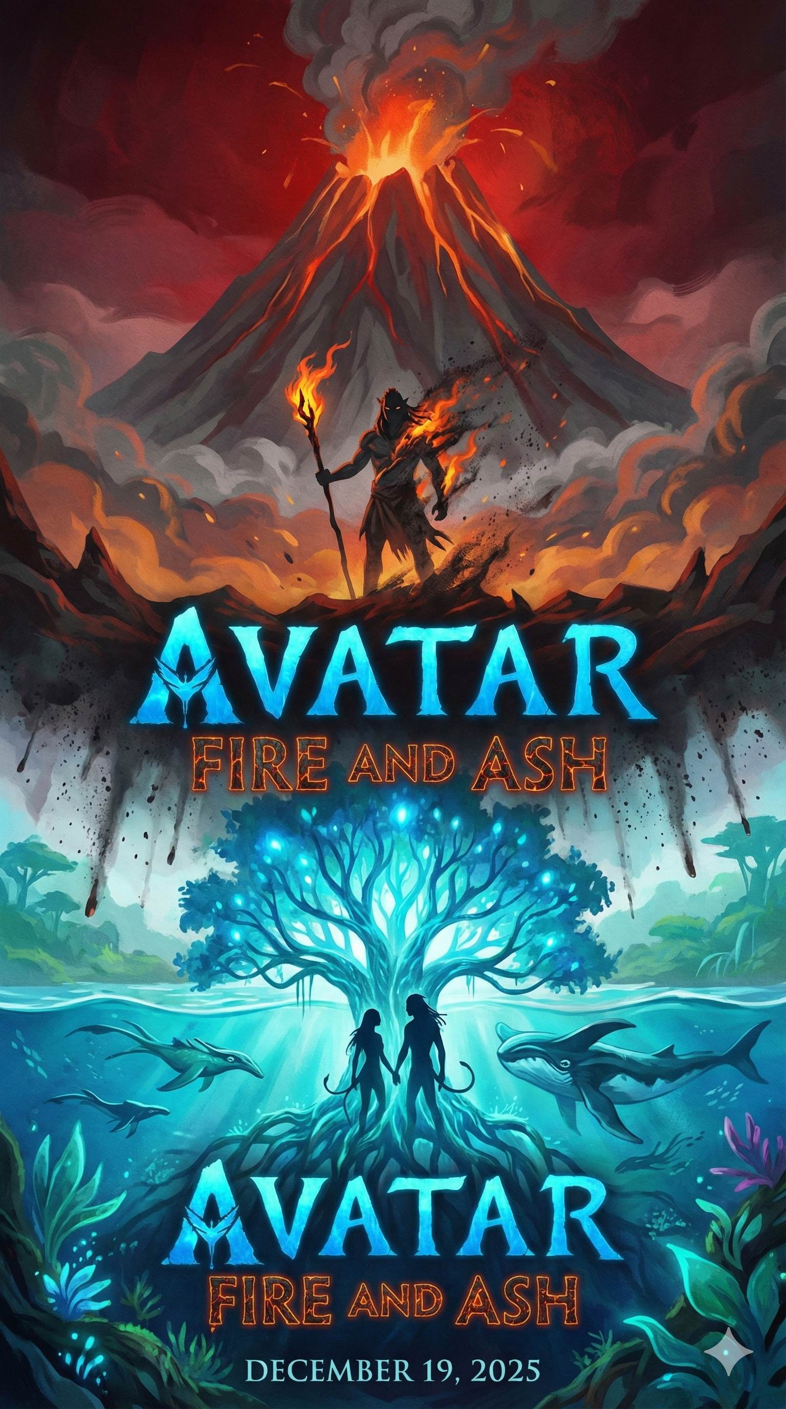Avatar movie poster vertical 9:16 - Pandora cinematic artwork