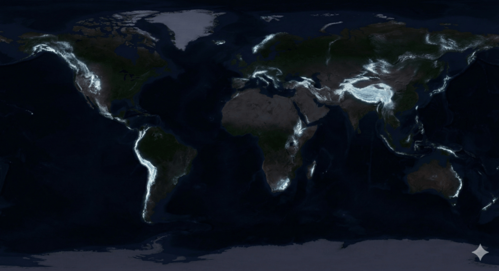 Mountain ranges map thumbnail
